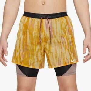 Nike Flex Stride Wild Run Running Shorts Citron Pulse Yellow size XXL